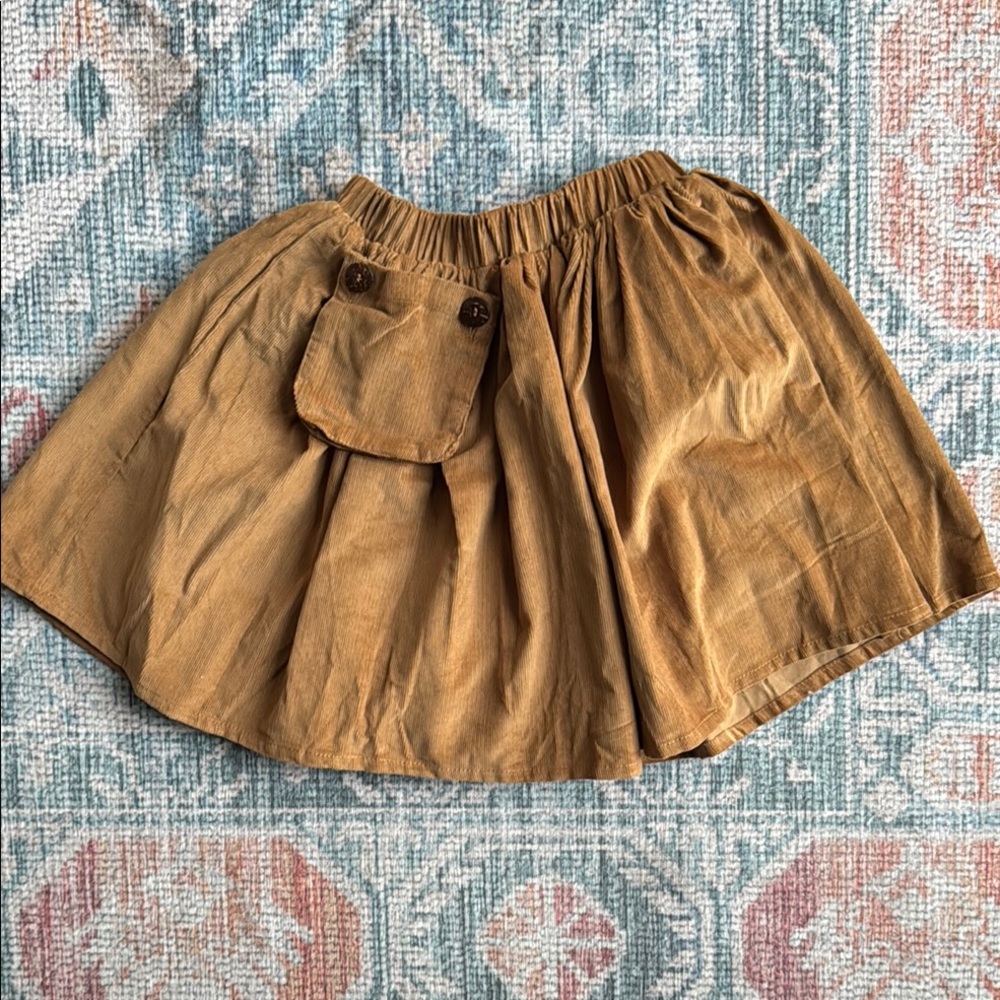 Brown Skirt with Pocket Detail